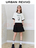 UR秋季新款女裝時(shí)尚氣質(zhì)通勤壓褶搭片寬松短褲UWU640051 黑色 M 曬單實(shí)拍圖