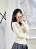 妙奕嘉針織衫女毛衣冬季打底內搭可外穿2026新款修身顯瘦長(cháng)袖上衣女款 針織U領(lǐng)長(cháng)袖打底衫【燕麥色】 均碼 【建議80-125斤】 曬單實(shí)拍圖