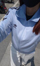 adidas復古風(fēng)針織休閑運動(dòng)立領(lǐng)夾克外套女秋季阿迪達斯官方三葉草 淡藍色/黑色（推薦選大一碼）   XL 曬單實(shí)拍圖