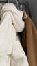 雪中飛羽絨服女短款馬卡龍色連帽面包服2025冬新款廓形顯瘦保暖 米白|8011 XL /170/92A 曬單實(shí)拍圖
