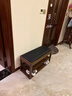 竹槿免安裝實(shí)木換鞋凳家用門(mén)口鞋架鞋柜入戶(hù)門(mén)中式可坐穿鞋凳坐凳一體 【FAS胡桃木】120cm-黑墊（整裝發(fā)貨） 曬單實(shí)拍圖