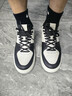 愛(ài)步（ECCO）男鞋休閑鞋 潮流厚底板鞋男熊貓鞋 街頭ACE856824 黑色/灰白色85682450020 40 曬單實(shí)拍圖
