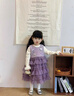 班喜迪女童連衣裙冬裝新款洋氣兒童公主裙寶寶周歲禮服秋冬加絨網(wǎng)紗裙子 紫色 90 曬單實(shí)拍圖