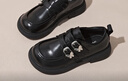 富羅迷女童皮鞋春秋季兒童英倫風(fēng)軟底公主鞋小學(xué)生黑色單鞋 黑色 33  曬單實(shí)拍圖
