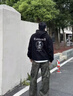 倉石一樹(shù)秋冬季潮牌設計感趣味寬松衛衣男士連帽加絨加厚情侶裝外套 灰色 M 曬單實(shí)拍圖