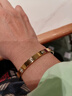 輕奢高級感情侶手鐲鈦鋼開(kāi)口小眾設計高級感氣質(zhì)網(wǎng)紅爆款ins潮女 金色 全鉆橢圓手鐲 曬單實(shí)拍圖