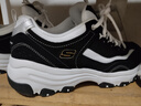 斯凱奇奧利奧|秋季黑白老爹鞋復古熊貓鞋透氣厚底增高運動(dòng)鞋 曬單實(shí)拍圖