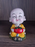 小和尚擺件禪意車載創(chuàng)意可愛辦公室桌面裝飾品搖頭公仔生日禮物送朋友 平安 曬單實(shí)拍圖