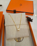 愛馬仕（HERMES）Mini Pop H項鏈 玫瑰金鏈條橢圓立體琺瑯項鏈送女友節(jié)日送禮 白色 金色鏈H147992F49 鏈長40cm吊墜0.7*0.9cm 曬單實拍圖