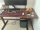 杰妮卡升降電腦桌實(shí)木書(shū)桌電動(dòng)臺式電腦電競桌家用學(xué)習桌辦公工作臺桌子 雙電機胡桃色 【3CM實(shí)木桌面】160*70 曬單實(shí)拍圖