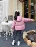G.duck小黃鴨女童羽絨服冬季新款洋氣寶寶冬裝兒童加厚冬款短款棉服外套 西瓜紅 120 cm 曬單實(shí)拍圖