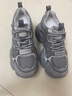 百麗（Belle）機能風(fēng)拼接老爹鞋女2026春新商場(chǎng)同款厚底增高休閑鞋F1H1DAM6 灰色 36 曬單實(shí)拍圖
