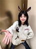 LDBE灰色小狗刺繡棒球服外套女2025新款秋季美式oversize寬松夾克上衣 白灰色【春秋薄款】 M 【80-100斤】 曬單實(shí)拍圖