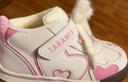 泰蘭尼斯面包鞋女寶寶學(xué)步鞋冬季新款加絨童鞋防滑女童機能鞋白/粉25碼 曬單實(shí)拍圖