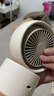 得力（deli）風(fēng)扇充電搖頭電風(fēng)扇小風(fēng)扇辦公室桌面風(fēng)扇小型迷你usb充電風(fēng)扇宿舍戶(hù)外露營(yíng)臺式搖頭電扇LK107米白 曬單實(shí)拍圖