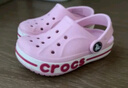 卡駱馳（CROCS）貝雅卡駱班兒童洞洞鞋沙灘鞋男女童包頭拖鞋/207018/207019 芭蕾粉/糖果粉-6TG 24 (140mm) 曬單實(shí)拍圖