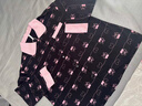 安之伴睡衣女春秋季軟棉棉寬松時(shí)尚軟棉棉櫻桃印花開(kāi)衫家居服 基本黑 M 曬單實(shí)拍圖