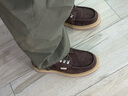 百麗（Belle）張凌赫同款男士休閑馬丁靴男26春新厚底高幫工裝鞋A2288AM6 啡色-流蘇款 41 曬單實(shí)拍圖