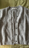 優(yōu)衣庫合作款/女裝羊毛混紡圓領(lǐng)針織開(kāi)衫/毛衣480025 02 淺灰色 L /160/88A 曬單實(shí)拍圖