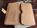鹿師傅手工植鞣頭層牛皮裝兩臺手機包可充電質(zhì)感搭扣證件銀行卡收納小巧 漸變棕【頭層牛皮】 曬單實(shí)拍圖