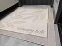 盧米歐（LUMIOU）入戶(hù)門(mén)地墊家用門(mén)口進(jìn)門(mén)門(mén)墊門(mén)外蹭土腳墊侘寂奶油玄關(guān)地毯可裁剪 葉清-豎鋪 80cm*120cm 比利時(shí)絨 曬單實(shí)拍圖