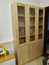 紅森集實(shí)木書(shū)柜帶玻璃門(mén)客廳家用展示柜現代簡(jiǎn)約兒童書(shū)架松木定制儲物柜 3門(mén)120長(cháng)*32深*200高 曬單實(shí)拍圖