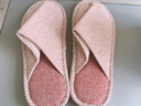 棉拖鞋女居家居室內春秋家用月子保暖防滑厚底男士拖鞋棉拖四季 紅色 40-41【平時(shí)適合39-40】 曬單實(shí)拍圖