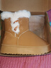 百麗弋沅雪地靴女鞋厚底防滑2025冬季新款加絨加厚增高牛角扣東北中筒棉鞋 栗色升級款 40 (250mm) 曬單實(shí)拍圖