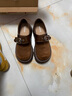 達芙妮厚底勃肯鞋女2025秋季新款復古樂(lè )福鞋全包單鞋棕色小皮鞋子 曬單實(shí)拍圖