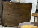 原始原素實(shí)木斗柜臥室五斗柜多用柜客廳收納柜五斗櫥儲物柜七斗柜A3032 寬五斗2+3-黑胡桃色 整裝 曬單實(shí)拍圖