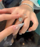 FEILACK人工培育鉆石六爪鉆戒女1克拉銀訂婚送老婆送女朋友生日禮物 50分 定制圈口聯(lián)系客服（人工培育真鉆） 曬單實(shí)拍圖