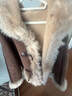 付智恩摩登周末 落肩連帽拼托卡卷毛邊美利奴皮毛一體皮草外套冬皮草女 曬單實(shí)拍圖