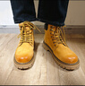 駱駝（CAMEL）【王俊凱同款】會(huì )員馬丁靴男鞋秋冬新款大黃靴女戶(hù)外工裝登山靴子 G122W7757TR金黃色（男 絨里款） 42 曬單實(shí)拍圖