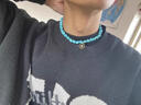 QMXD歐美復古太陽(yáng)花石項鏈女ins嘻哈小眾設計感鎖骨鏈男生配飾潮牌 太陽(yáng)花項鏈 曬單實(shí)拍圖