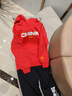 李寧（LI-NING）兒童套裝男女大童加絨保暖2025秋冬新款紅色衛衣衛褲本命年兩件套 榮耀紅連帽衛衣+潮流衛褲 【加絨套裝】 160 曬單實(shí)拍圖