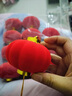 麥舒特喜慶裝飾綠植小紅燈籠掛飾2026新款結婚喬遷布置植絨迷你樹(shù)上掛件  【30個(gè)裝】適用各種綠植 3cm 曬單實(shí)拍圖