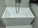 浪鯨（SSWW）衛浴一體成型獨立式小戶(hù)型浴缸家用成人亞克力深泡方形泡澡浴池缸 1.2米獨立式浴缸 曬單實(shí)拍圖