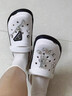 AWT2025年新款洞洞鞋女士包頭防滑軟底沙灘鞋情侶休閑涼拖鞋外穿 白黑色/水晶熊配飾 39 (245mm) 曬單實(shí)拍圖