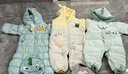 巴拉巴拉童裝嬰兒羽絨服連體衣寶寶2025新款冬裝加厚保暖哈衣爬服萌趣造型 咖色小鴨子-白鴨絨 90 cm-充絨量93g 曬單實(shí)拍圖