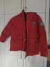 波司登（BOSIDENG）25年新款男女兒童短款5A抗菌4防面料大兜連帽羽絨服T250246915DS 深雅紅|1697 150 /72 約 140-150cm 36kg 曬單實(shí)拍圖