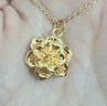 中國黃金牡丹花黃金項鏈媽媽款足金吊墜首飾媽媽生日禮物送婆婆母親節實(shí)用 花開(kāi)富貴足金吊墜【贈銀鏈】京速達 曬單實(shí)拍圖