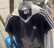 阿迪達斯（adidas）三葉草系列 女 V-NECK POLO 短袖 JD2606 黑色  L  曬單實(shí)拍圖