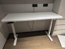 韋露姿W1實(shí)木電動(dòng)升降桌子臺式電腦桌臥室家工作臺辦公桌學(xué)習書(shū)桌電競桌 【5CM實(shí)木】白色-三節雙電機 160x60【免費送裝*烤漆工藝】 曬單實(shí)拍圖