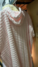 三利家居連帽浴裙女吸水速干不易掉毛浴巾式浴衣男情侶浴袍睡袍 粉色 曬單實(shí)拍圖