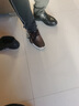零度男鞋冬季新款潮流商務休閑皮鞋男英倫風真皮軟底一腳蹬運動休閑鞋 棕色 標準皮鞋碼 41 (255mm) 曬單實拍圖