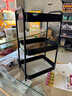 全品屋小推車(chē)置物架可移動(dòng)落地收納架家用零食廚房多層碳鋼帶輪架子三黑 曬單實(shí)拍圖