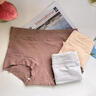嬌蘭朵平角內褲女士抗菌全棉襠新款高腰收腹收小肚子四角褲頭 膚色+淺灰+咖色 M 80-100斤 曬單實(shí)拍圖