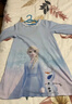 迪士尼（Disney）兒童睡衣冰雪奇緣女童睡裙女孩寶寶家居服夏秋空調房睡衣 藍色150 曬單實(shí)拍圖