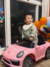 沃米特兒童電動(dòng)車(chē)四輪可坐人帶遙控駕駛嬰幼兒玩具汽車(chē)小孩寶寶駕駛童車(chē) 粉色：遙控+搖擺+早教音樂(lè ) 曬單實(shí)拍圖
