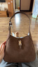 CHARLES&KEITH25冬新品復古絨面hobo腋下包托特包圣誕禮物送女友CK2-40782727-1 Mocha Brown摩卡棕 S 曬單實(shí)拍圖